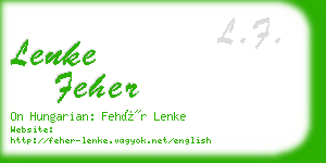 lenke feher business card